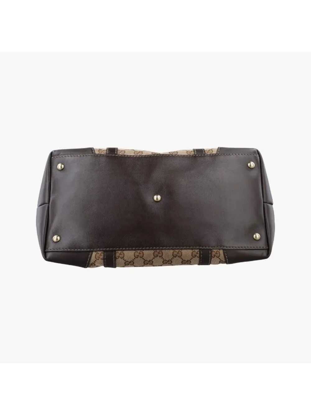 Gucci Brea Brown GG Canvas Leather Handbag